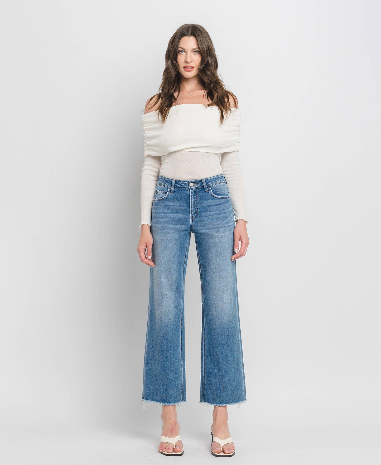 EVENING STARvHIGH RISE DAD JEANS