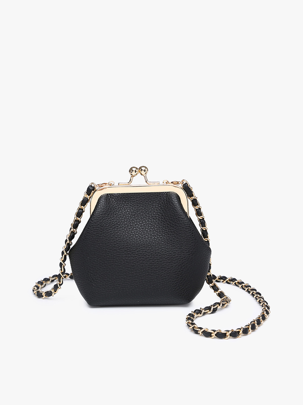 Black Cleo Coin Pouch Cross Body