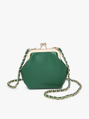 Green Cleo Coin Pouch Cross Body