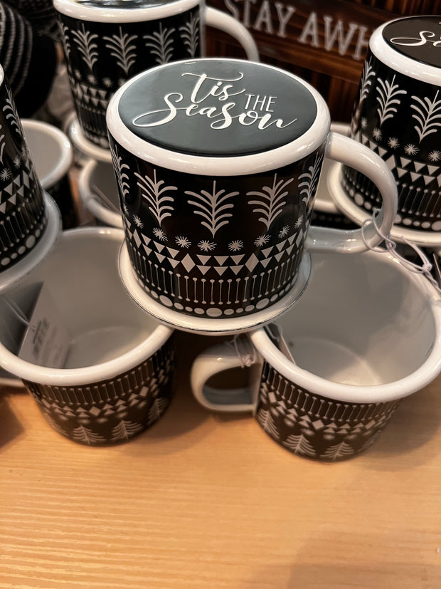 Tis The Season Enamel Mug