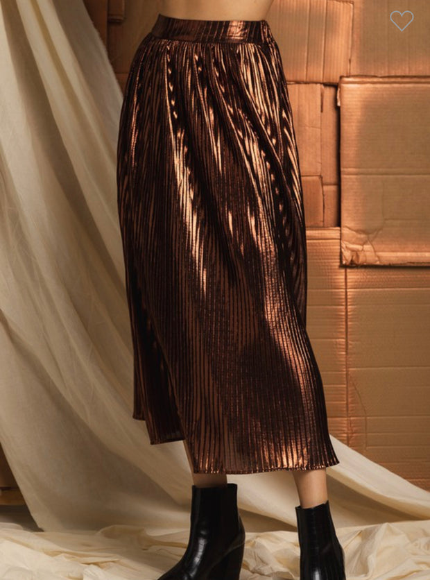 Chocolate Holiday Midi Skirt