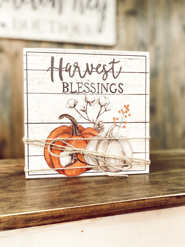 Harvest Blessings Wall Plaque