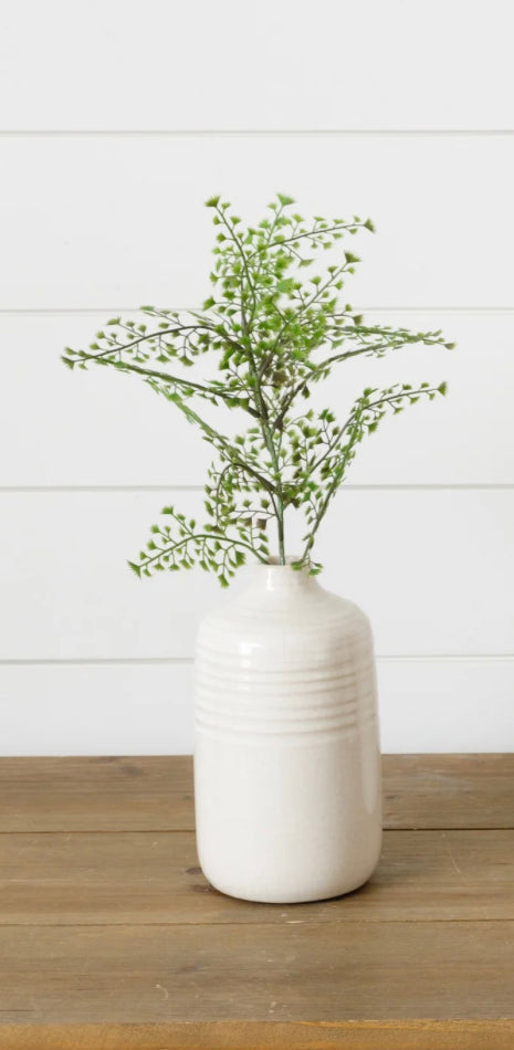 Small Cream Crackled Vase
