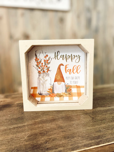 Happy Fall Gnome Shadow Box