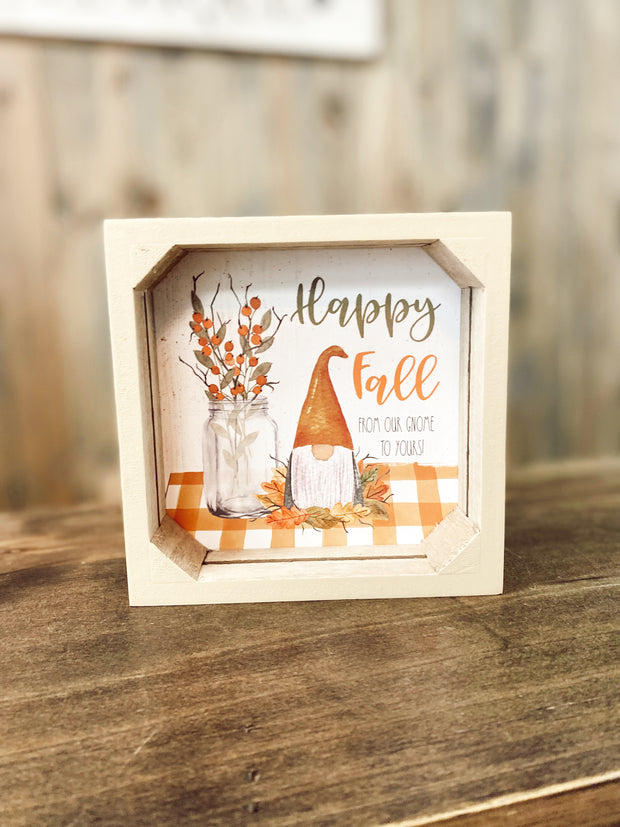 Happy Fall Gnome Shadow Box